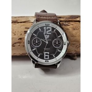 Rare Mens QF Collection Quartz Watch Large Easy To Read Handsome